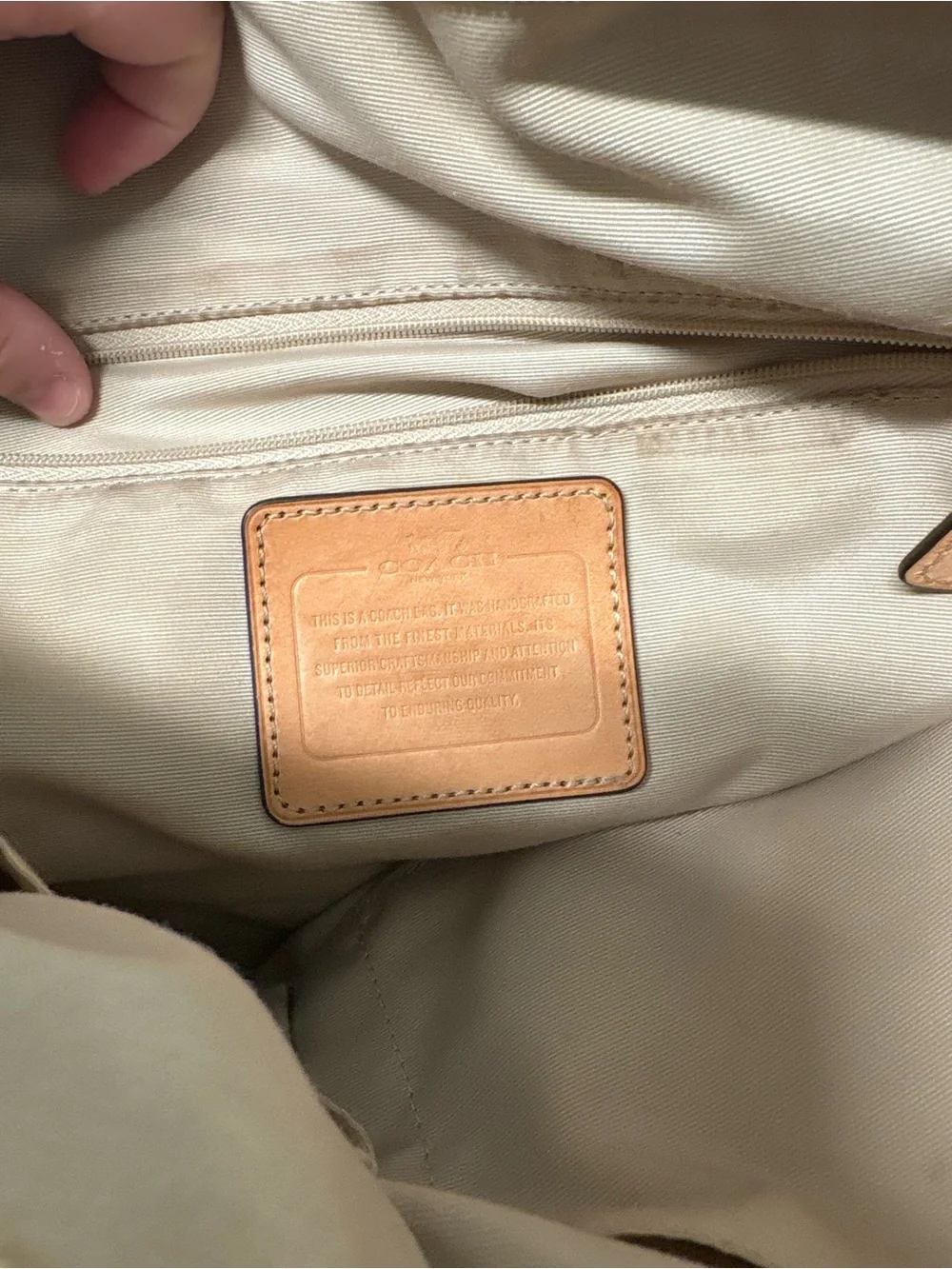 Coach F10924 Peyton Tattersall Pocket Tote